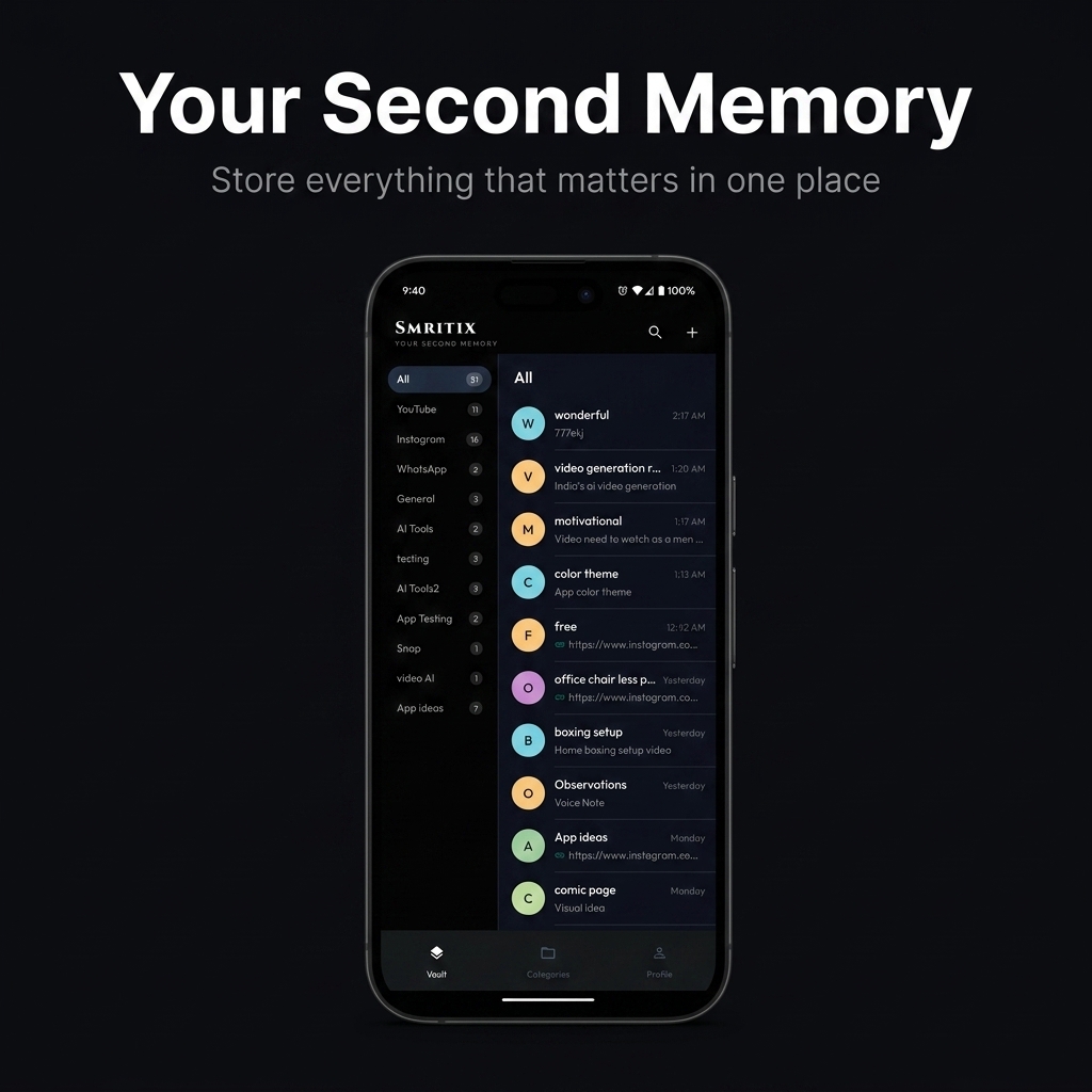 Smritix Home Screen Layout